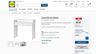 Consola escritorio Paredes laterales con ruedas. por 38,99€