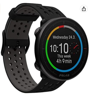 Reloj deportivo - Polar Vantage M2, 1.2", 22 mm, 30 Horas, Multideporte, GPS, GLONASS, Certificación WR30, Negro por 179€