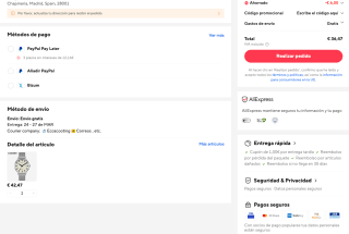Reloj Automático estación trenes CADISEN movimiento japones por solo 36,47€