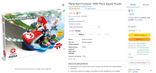 Puzzle Mario Kart Funracer 1000 piezas marca Jigsaw por 5,95€