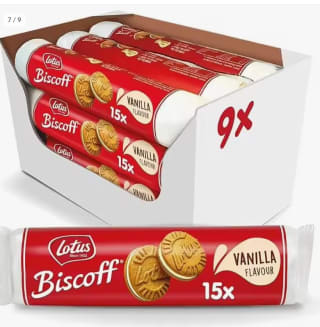 Galletas Rellenas de Crema Biscoff ,Vegana 9pack x 150g (1,35kg) por 13,05€ (cuenta nueva 7,83€)