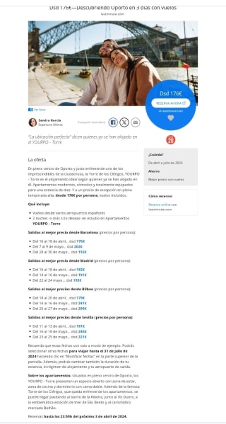 Oporto 3 días desde 176€.