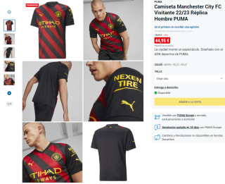 PUMA - Camiseta Manchester City FC Visitante 22/23 Réplica por 44,95€