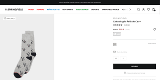 Springfield Calcetín gris Felix de Cat™ por 2,99€