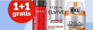 1+1 gratis op L'Oréal Paris, Maybelline & Garnier bij Bol