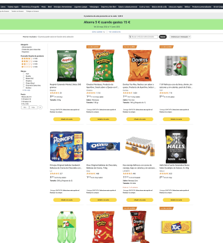 Ahorra 5€ cuando gastes 15€ Selección alimentación en Amazon