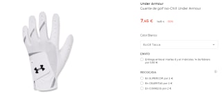 Under Armour Guante de golf Iso-Chill por 7,45€