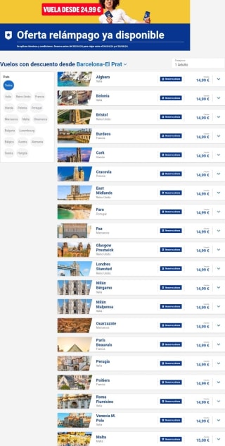 Vuelos desde 24,99€ con Ryanair.