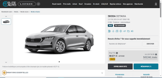 Voiture Skoda Octavia RS Berline 2.0 Tsi 265cv ACT DSG7 à 40271€