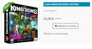 Juego de Mesa Claim Kingdoms Royal Edition por 25€