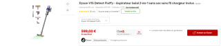 Dyson V15 Detect Fluffy - Aspirateur balai 2-en-1 à 599€