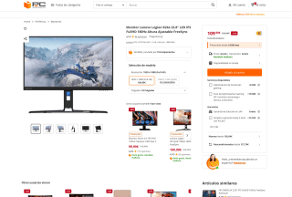 Lenovo Legion R24e 23.8" LED IPS FullHD 180Hz FreeSync Ajustable por 109,99€
