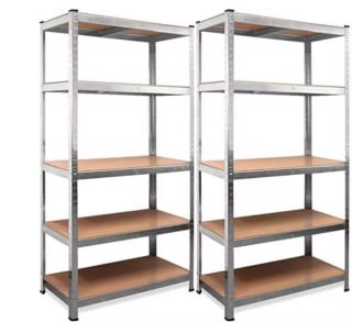 Pack 2 Estanterías galvanizadas DASCK 180×90×40 cm por 53,05€ (Nuevos usuarios 31,83€)