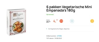 6 pakken Vegetarische Mini Empanada's-Saucijzenbroodjes en/of Kipleckere Nuggets180g voor €4 bij Butlon