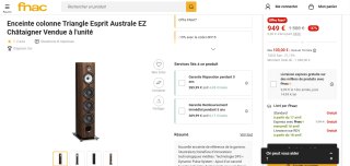 Enceinte Colonne - Triangle Esprit Australe EZ - Châtaigner à 949€