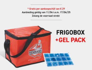 Gratis renmans koeltas en gelpack bij Renmans