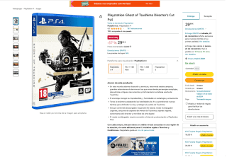 Playstation Ghost of Tsushima Director's Cut PS4 por 29,99€