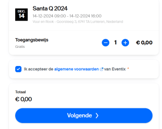 Gratis tickets voor het Santa Q kerst evenement van Vuur & Rook