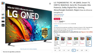 LG 75QNED85T6C 75", 4K QNED, Smart TV, HDR10, WebOS24 por 849,90€