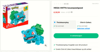 MEGA Pokemon Pokemon Jumbo Bulbasaur voor €39,99 bij Smythstoys