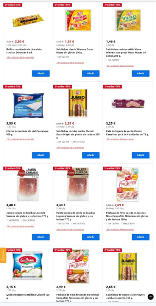 Recopilación -70% de Descuento en la Segunda Unidad desde Carrefour.