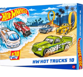 Hot Wheels Pack de 10 Camiones por 12,99€.