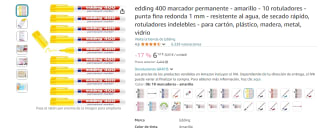 10 marcadores edding 400 permanente colores amarillo y naranja por 5,99€