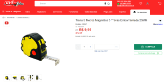 Trena de 5 Metros Magnética - R$ 9,99
