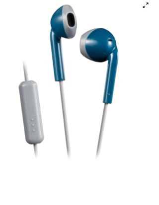 Auriculares - JVC HA-F19M, De botón, Micrófono, Control volumen, Jack 3.5 mm, Azul por 5€