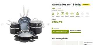GreenPan Valencia Pro Harde Geanodiseerde Gezond Keramisch Antiaanbaklaag 13-delige pannenset voor €209,95 bij Greenpan