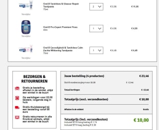 Alle ORAL-B mondverzorging 4 voor €10 bij Kruidvat
