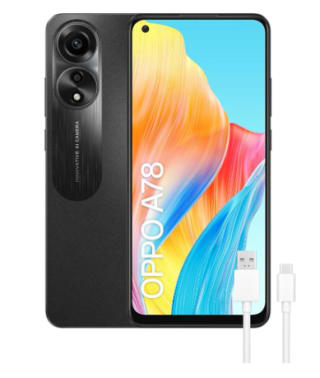 Móvil - OPPO A78 4G, Mistlack, 128 GB, 8GB RAM, 6.43" AMOLED FHD+, Qualcomm Snapdragon™ 680, 5000 mAh, Android por 179€