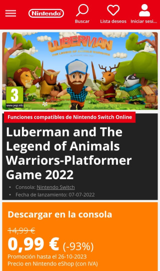 Luberman and The Legend of Animals Warriors-Platformer Game 2022 por 0,99€.