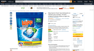 Wipp Express Power Caps Detergente en Cápsulas para Lavadora por 20,19€