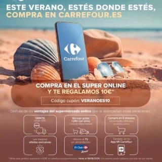 10€ descuento EXTRA en tu compra en Carrefour