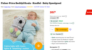Fisher-Price Bedtijd Koala voor €20,39 bij Bol