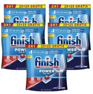 FINISH Detergente Lavavajillas 25 + 25 Gratis Cápsulas por 26,73€