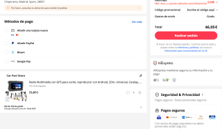 Navegador para coche radio multimedia con Carplay GPS Wifi por solo 46,05€