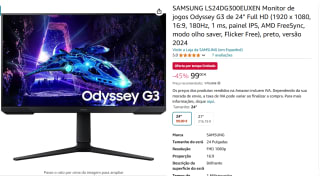 Samsung Odyssey G3 24" G30D FHD 180Hz Gaming Monitor voor €99 bij Amazon