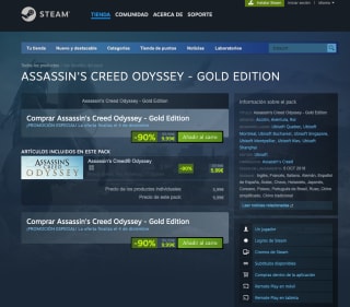Assassin's Creed Odyssey Gold Edition a tan solo 9,99€