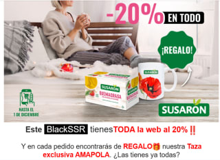 20% de descuento + regalo de taza desde Susaron
