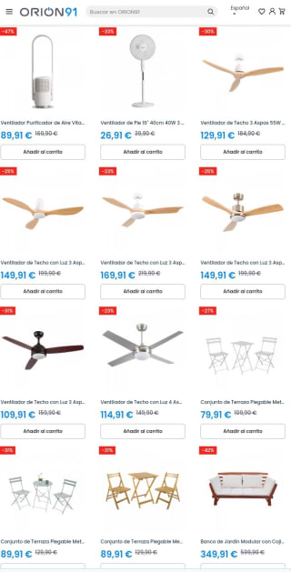 Hasta -50% +20% adicional en Orion91.