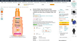Garnier Delial Spray Protector Solar IP30 150 ml por 6,20€