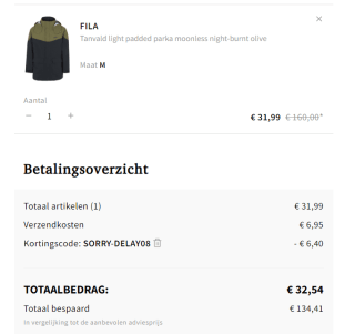 FILA 'Tanvald' heren parka voor €25,59 dmv code bij otrium