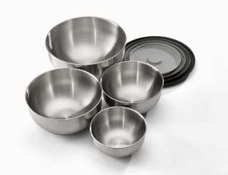 Prep&Store Schalenset met Deksels, Set van 4 Stuks, RVS voor€55,99 bij Amazon