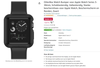 OtterBox Watch Bumper voor Apple Watch Series 3-38mm voor €6,79 bij Amazon
