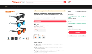 Gafas con bluetooth Lenovo Lecoo C8 a tan solo 11,71€ cuenta nueva y existente por 14,73€