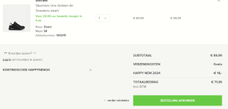 20% korting op alles incl. de sale bij Ziengs