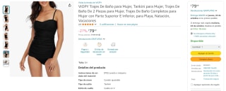 Trajes de Baño 2 Piezas para Mujer por $80 en Amazon