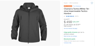Chamarra Tactica Térmica Impermeable por $498 | Oferta Mercado Libre